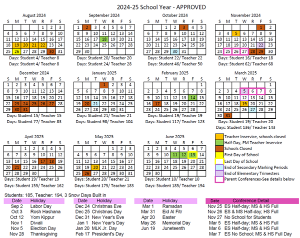 24-25 Board Approved Calendar